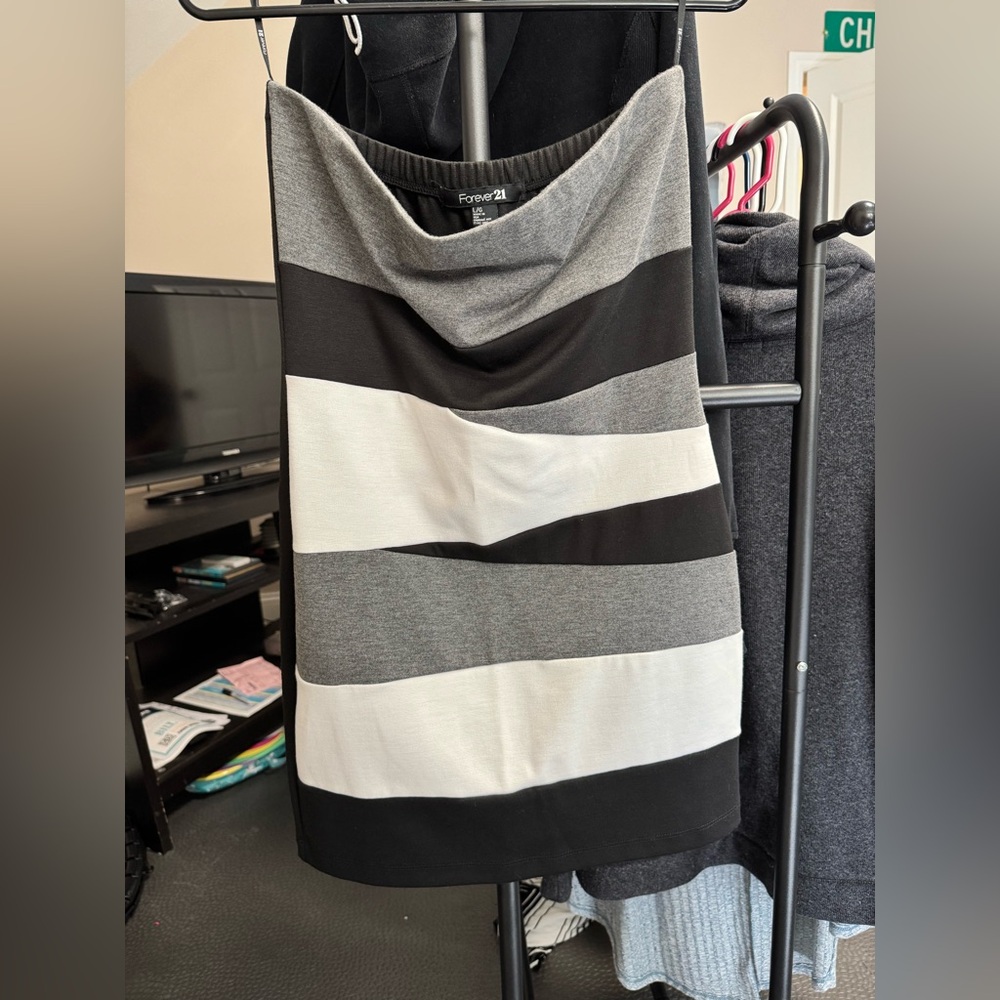 Forever 21 Monochrome Striped Dress
